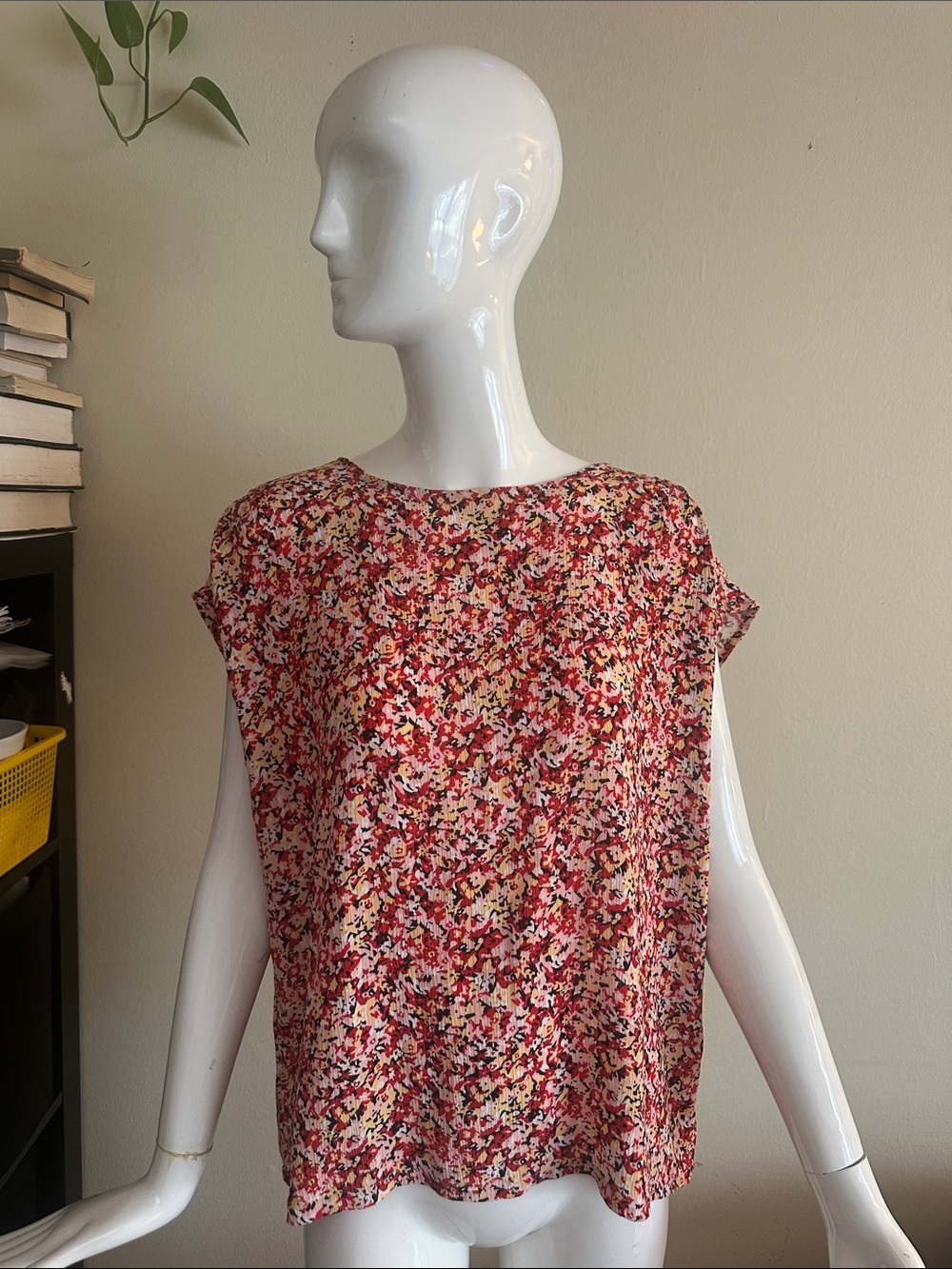 Simons Multicolor Floral Short-Sleeve Blouse